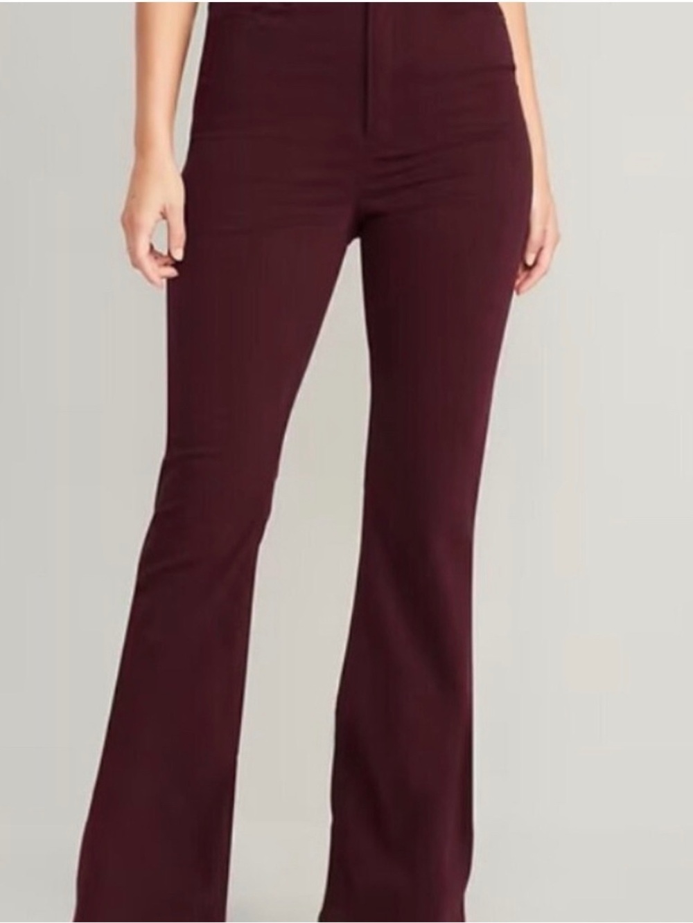 Old Navy Pixie Burgundy Flare Pants Size 16